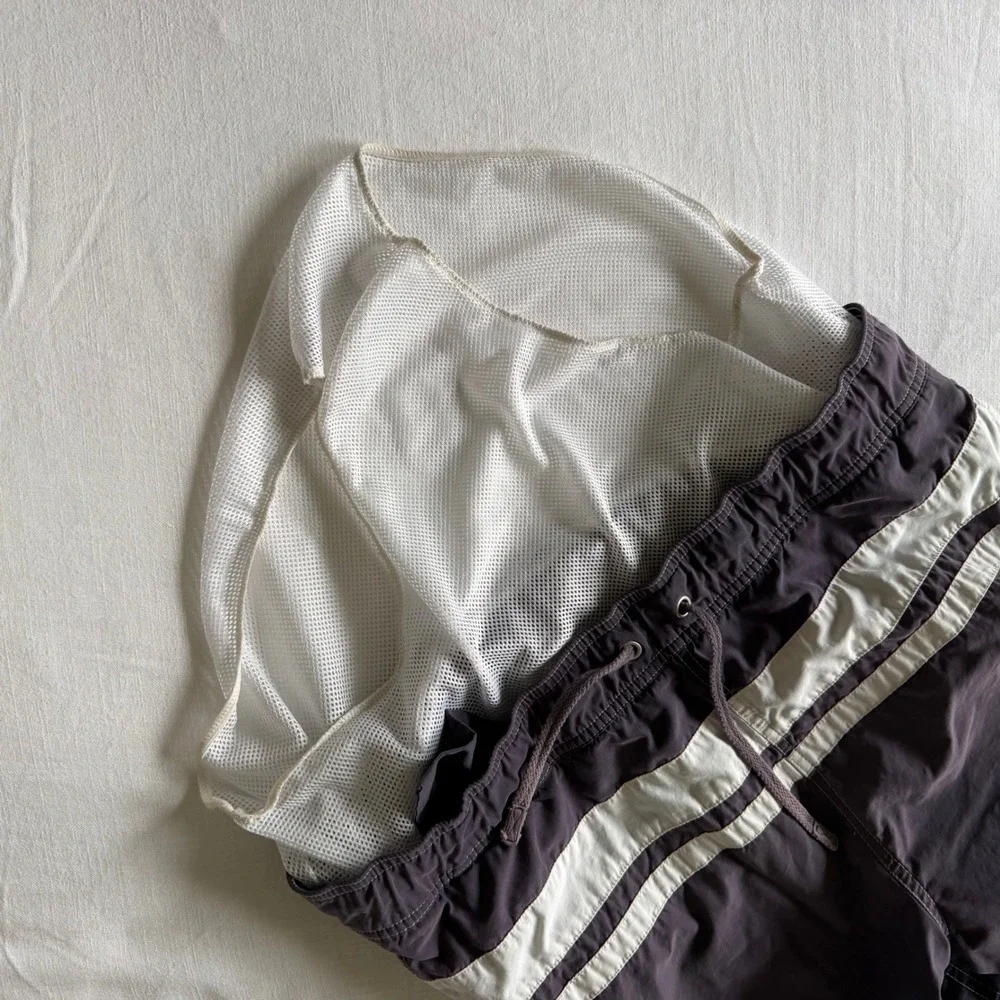 90's Polo Jeans Co Ralph Lauren Board Striped Shorts Swim Trunks Blue Large